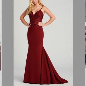 Ellie Wilde formal evening dress, color: wine red, size: 0